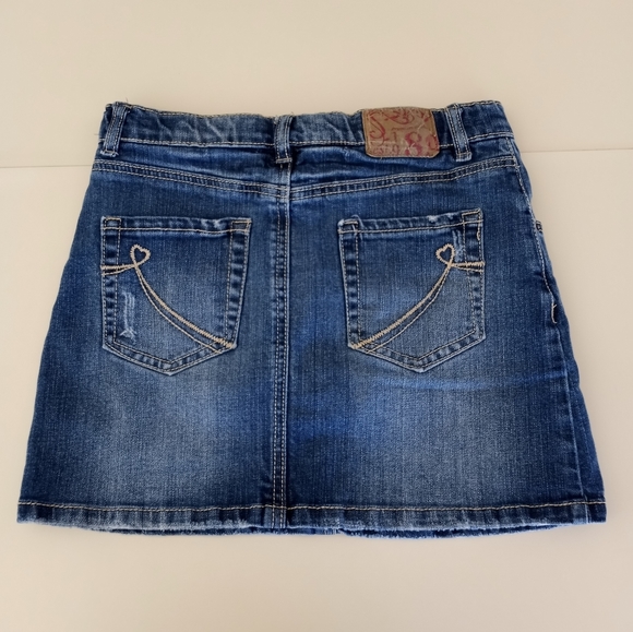 The Childrens Place Distressed Jean Skirt Girls Size 14 - Picture 2 of 15